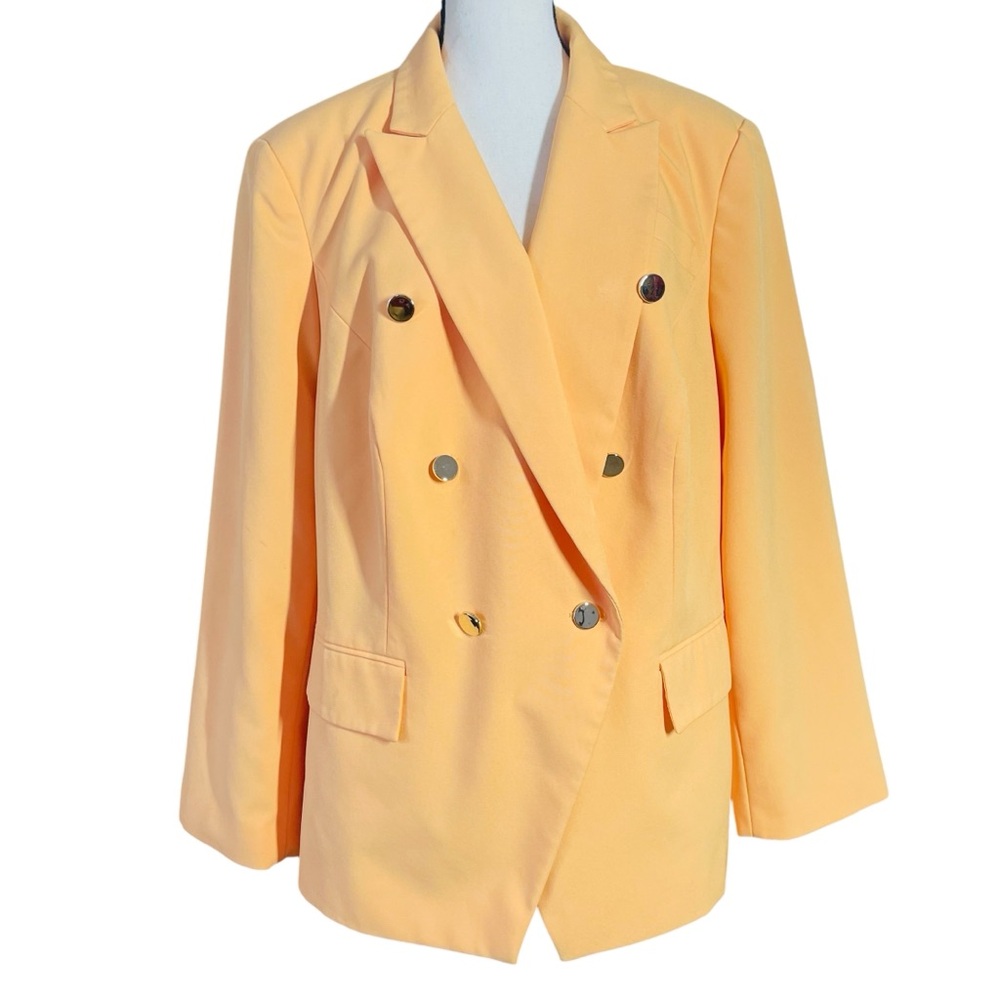 Emily Women's Double-Breasted Yellow Blazer